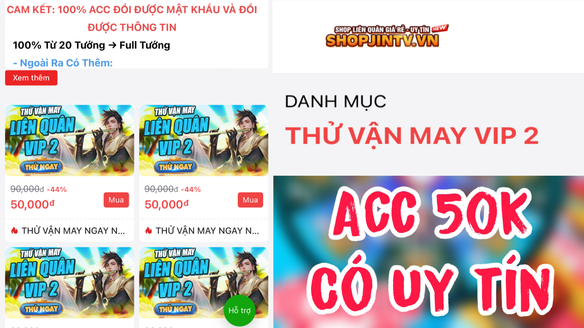 Shop Jin TV Bán Acc Liên Quân Có Uy Tín Không ? Mua Acc Liên Quân 50K Shop Jin TV Và Cái Kết