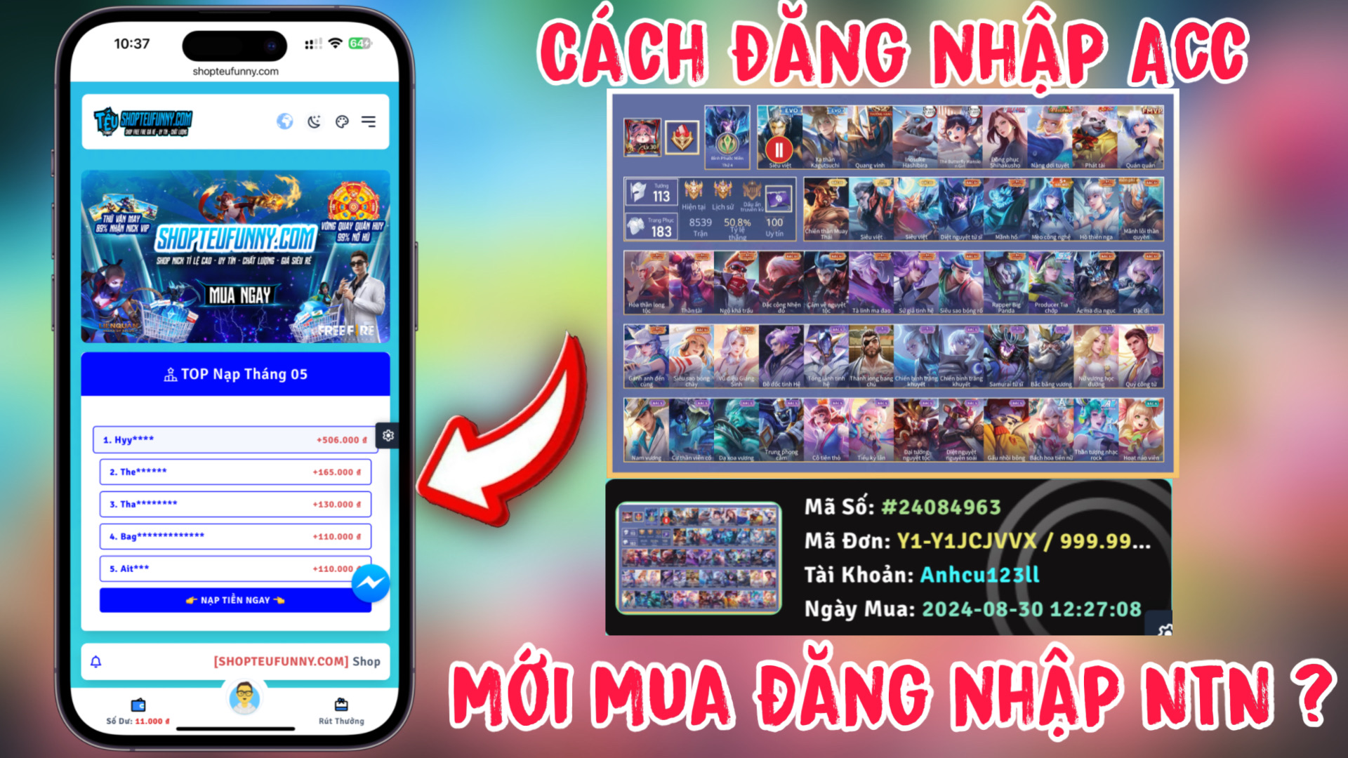 Cách Đăng Nhập Acc Liên Quân Mới Mua ? Hướng Dẫn Đăng Nhập Nick Liên Quân Mới Mua - Shop Bán Acc Liên Quân Uy Tín ?