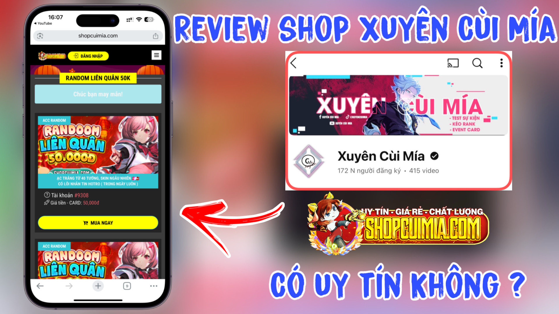 Review Shop Xuyên Cùi Mía Và Thử Mua Acc Liên Quân Shop Xuyên Cùi Mía Có Uy Tín Không ?